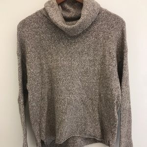 Athleta brindle funnel turtleneck sweater